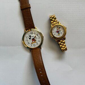 Two Vintage 90s Mick Mouse Watches